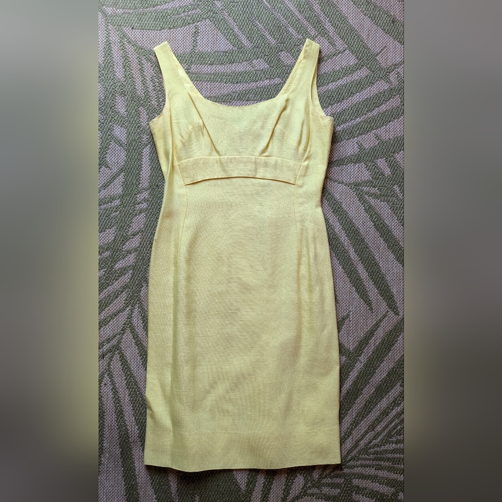 Lilli Diamond Of California 2 Piece Yellow Sheath Dress And Cover Up